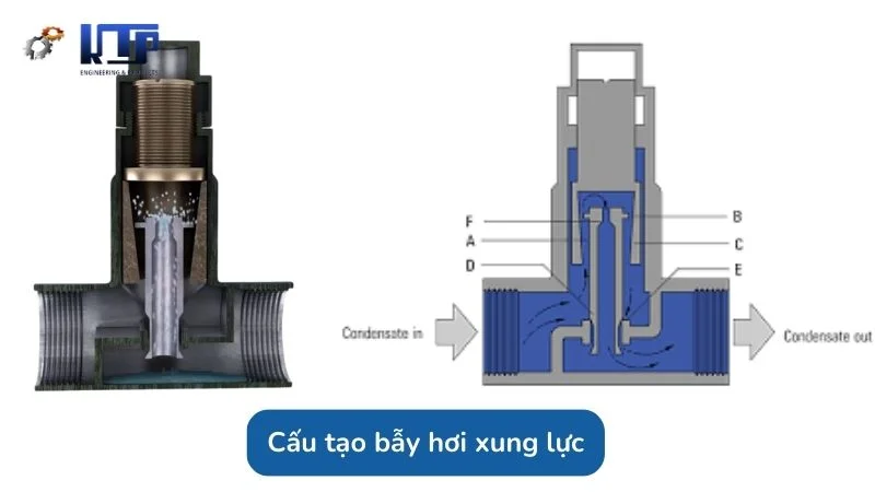 Cấu tạo chi tiết của cốc ngưng hơi xung lực