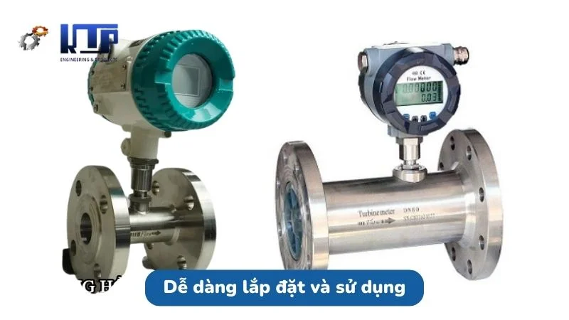 Dễ dàng lắp đặt và sử dụng thiết bị đo lưu lượng tuabin