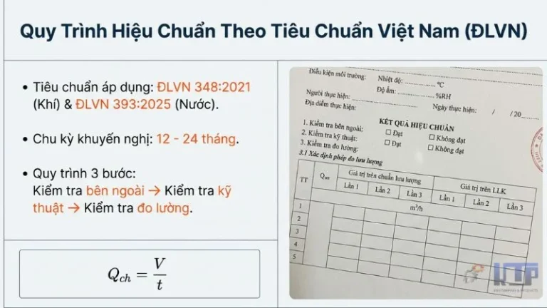 quy trình hiệu chuẩn đồng hồ đo lưu lượng theo tiêu chuẩn Việt Nam