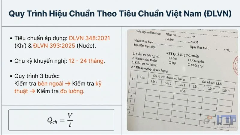 quy trình hiệu chuẩn đồng hồ đo lưu lượng theo tiêu chuẩn Việt Nam