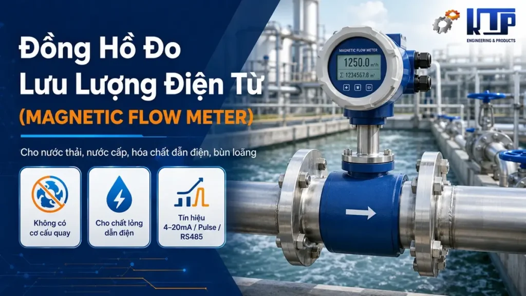 Đồng hồ đo lưu lượng điện từ cho nước thải hóa chất dẫn điện và bùn loãng